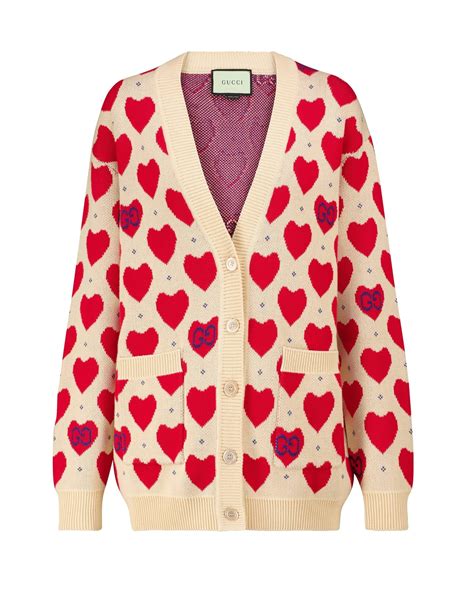 gucci heart sweater|gucci sweater green red.